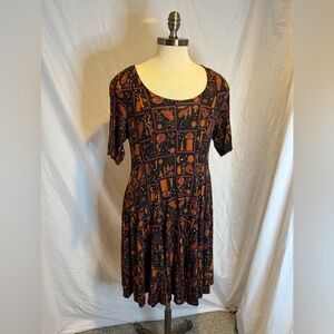 Disney Black and Brown Hocus Pocus Midi Dress